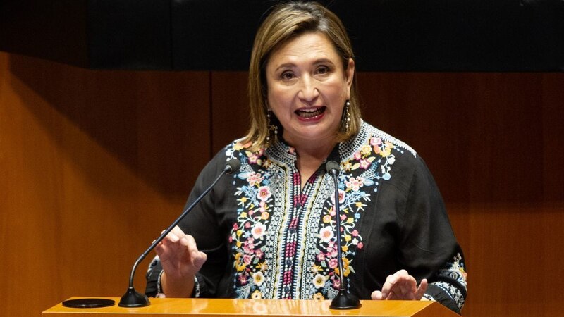 La presidenta de Chile, Michelle Bachelet, da un discurso en el Congreso Nacional.