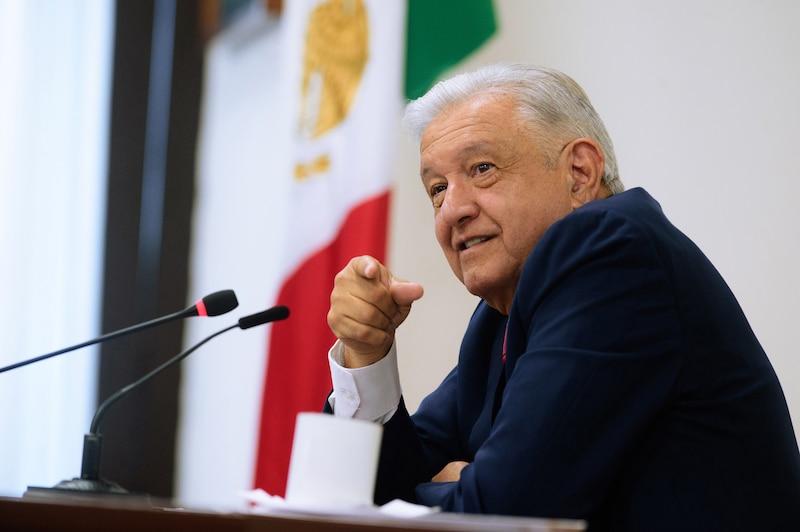 El presidente Andrés Manuel López Obrador durante una conferencia de prensa.