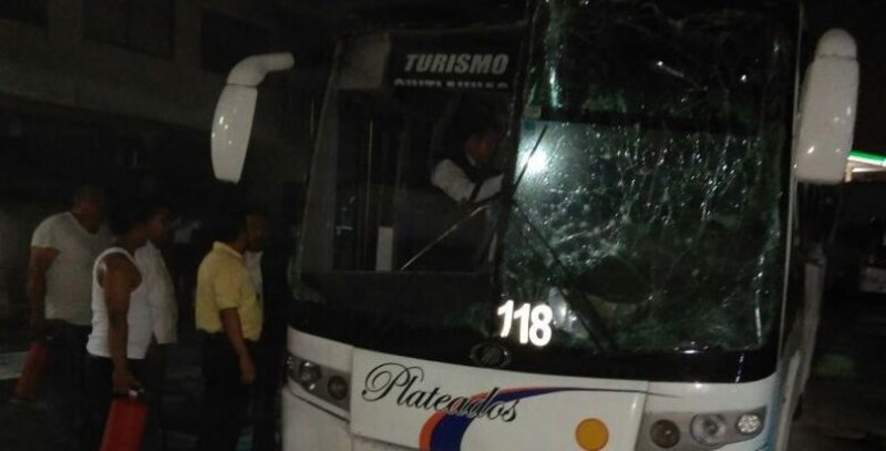 Accidente de autobús en la terminal de pasajeros de Maracaibo