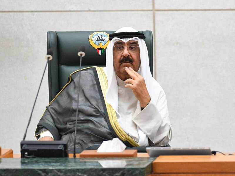 El presidente de la Asamblea Nacional de Kuwait, Marzouq Al-Ghanim, durante una sesión parlamentaria.