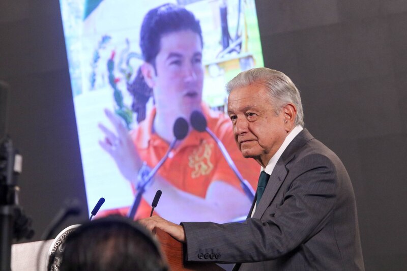 El presidente López Obrador durante una conferencia de prensa