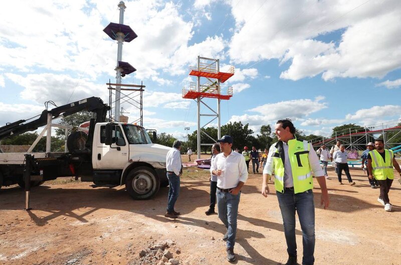 El gobernador supervisa la construcción de un nuevo parque en la ciudad