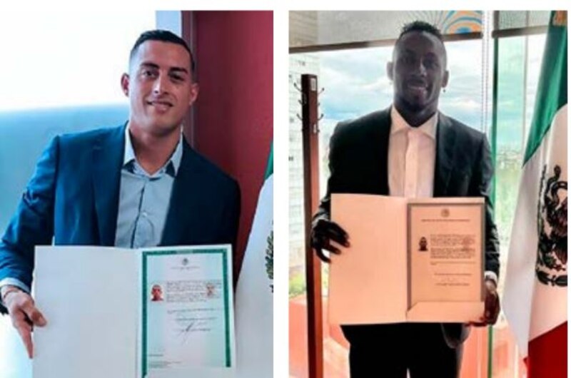 Jugadores de fútbol reciben carta de naturalización mexicana