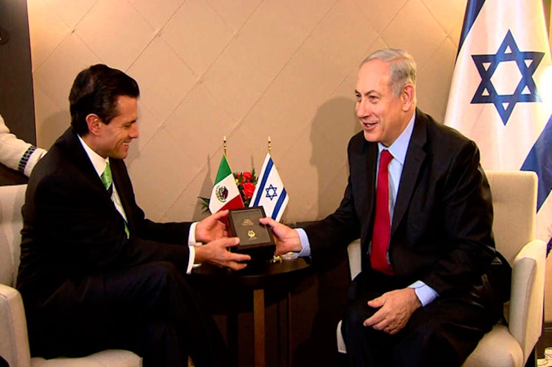 El presidente mexicano Enrique Peña Nieto se reúne con el primer ministro israelí Benjamin Netanyahu
