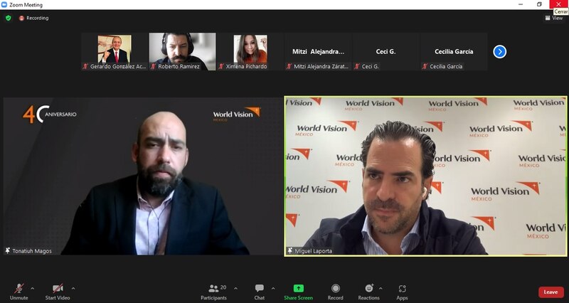 Reunión de Zoom con los líderes de World Vision México