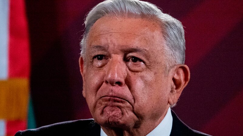 El presidente López Obrador durante una conferencia de prensa