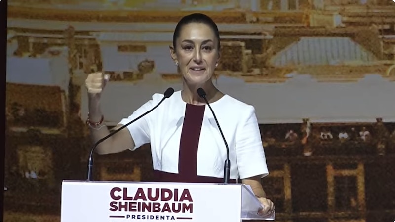 Claudia Sheinbaum, jefa de gobierno de la Ciudad de México, durante un discurso.