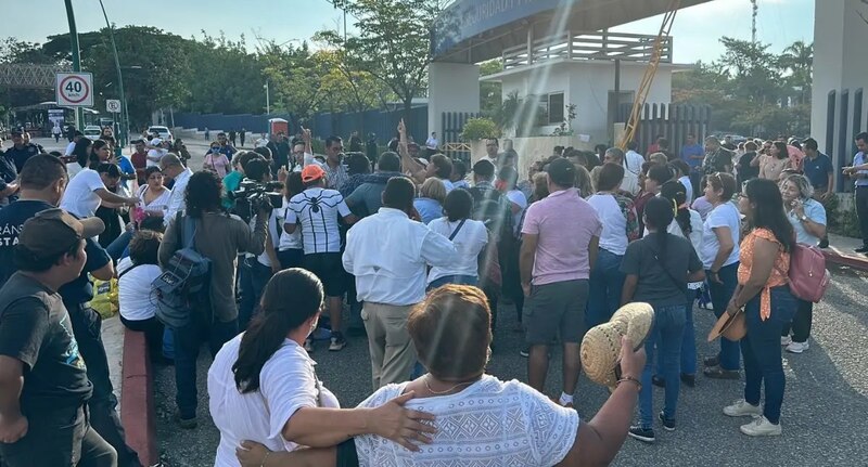 Protesta en la frontera entre México y Estados Unidos