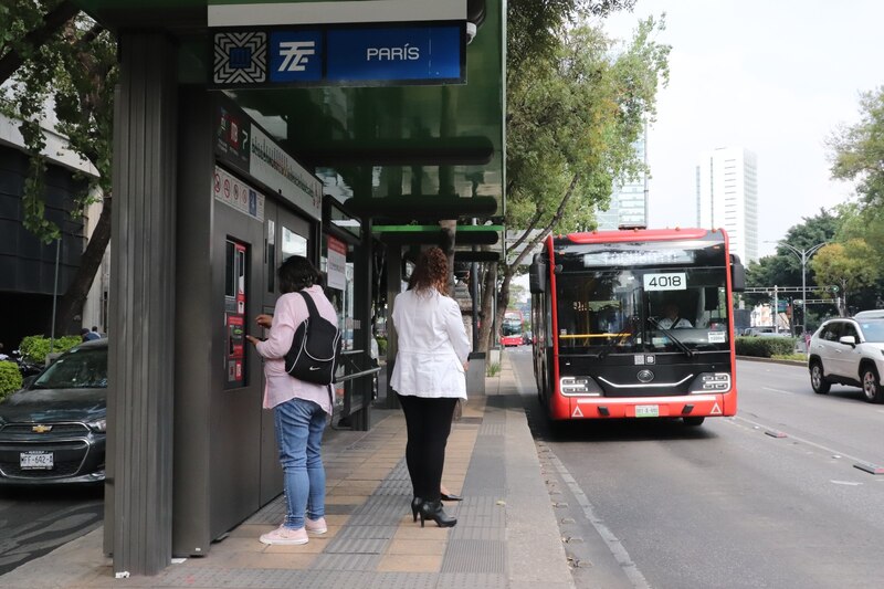 Parada de autobús en la Ciudad de México