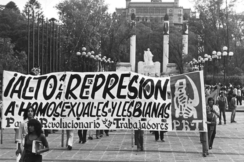 Marcha del orgullo gay en la Ciudad de México, 1979.