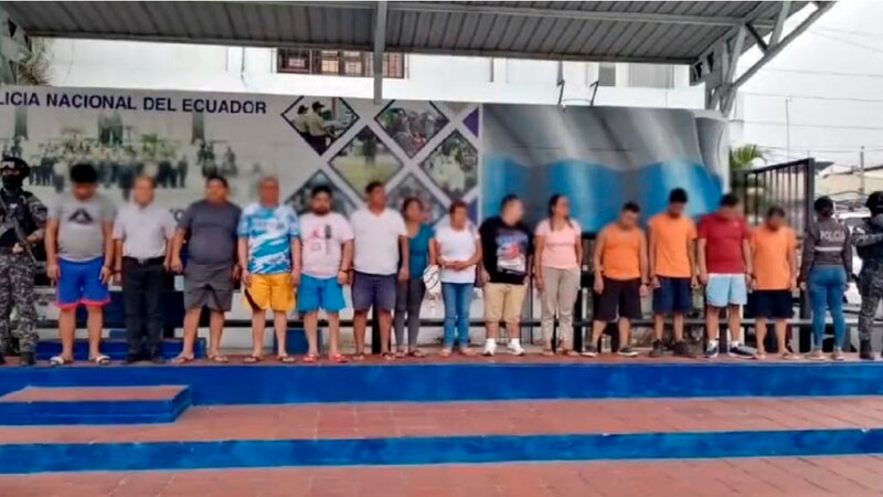 La Policía Nacional del Ecuador detiene a 10 presuntos delincuentes