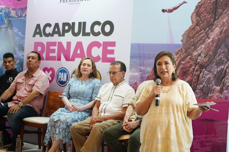 La candidata a la presidencia por el PAN, Josefina Vázquez Mota, durante un evento de campaña en Acapulco.