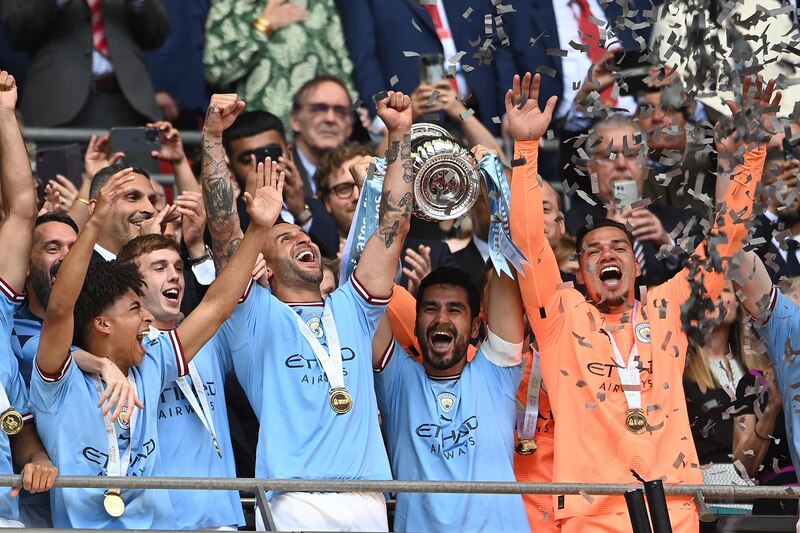El Manchester City celebra la victoria de la Premier League