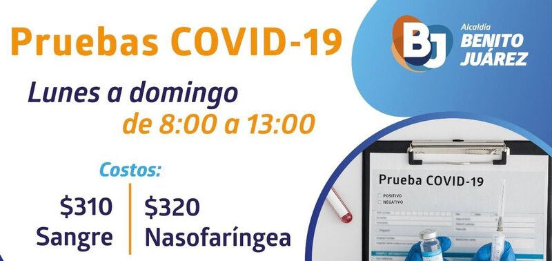 Pruebas COVID-19 en Benito Juárez
