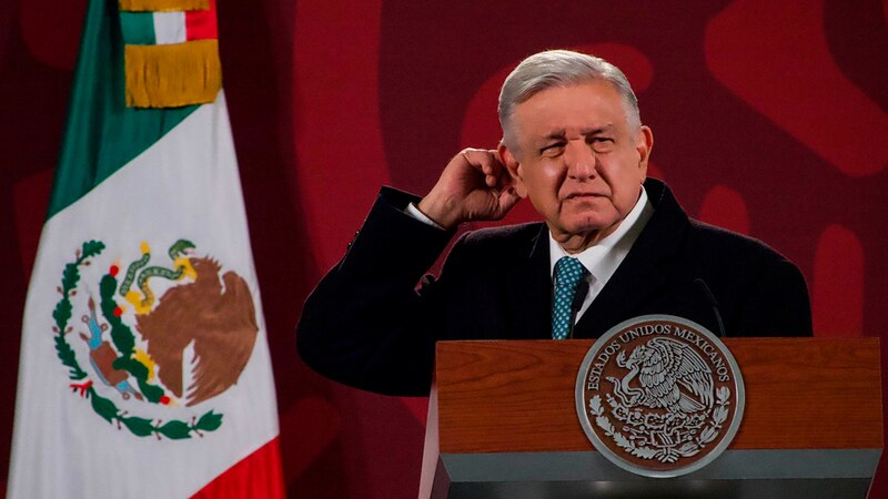El presidente López Obrador durante una conferencia de prensa