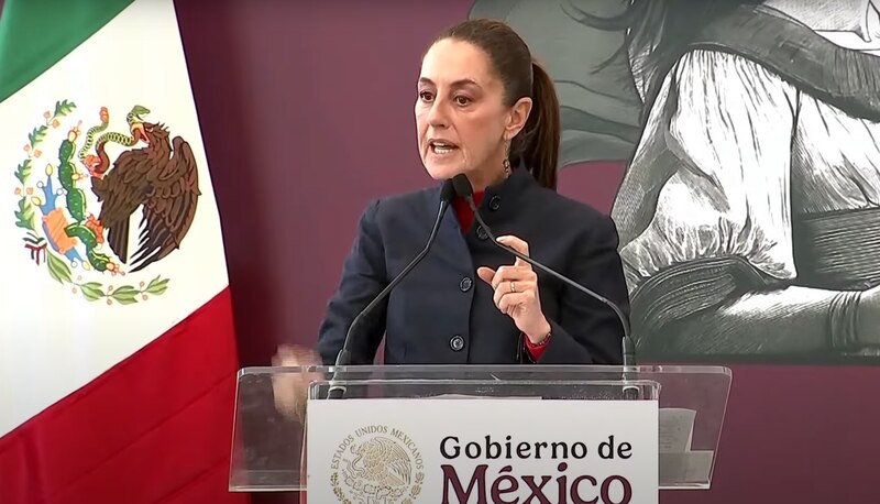 Claudia Sheinbaum durante su discurso en Zinacantepec, destacando las reformas sociales y judiciales