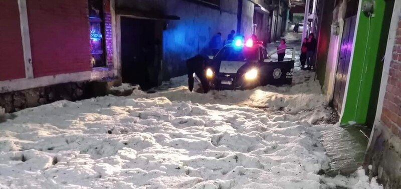 Granizada en la Ciudad de México