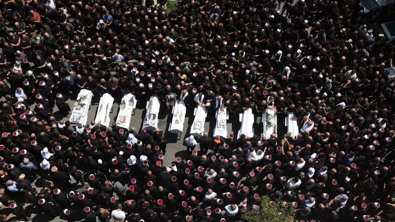 Multitudinario funeral por las víctimas de la masacre en Gaza