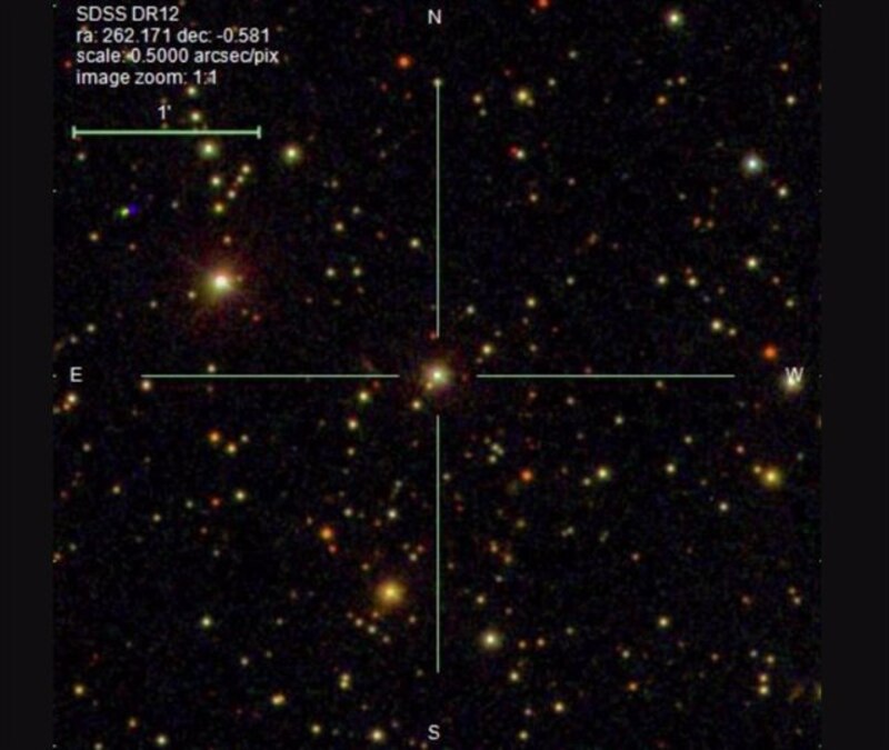 Imagen del cúmulo de galaxias SDSS DR12