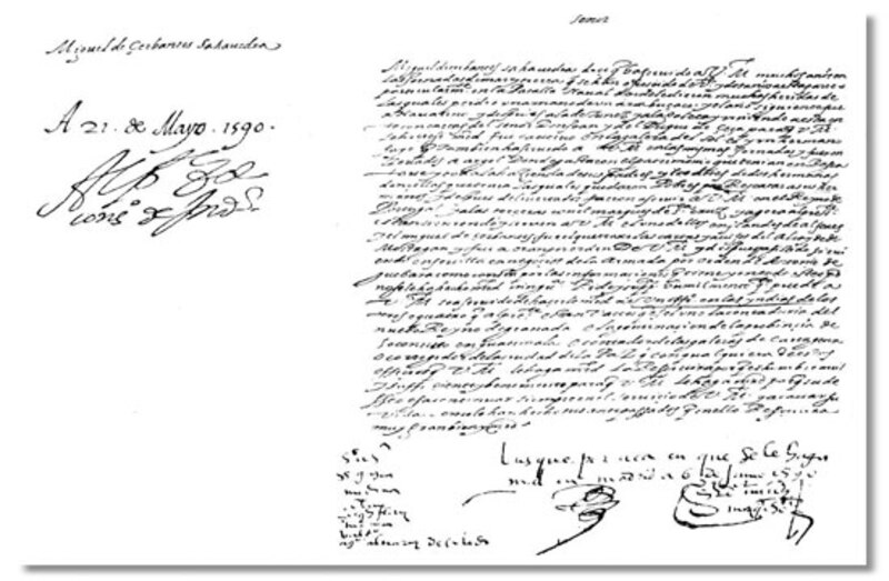 Carta de Miguel de Cervantes a Mateo Alemán