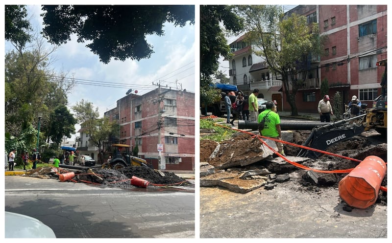 El hoyo se abrió en la calle Jorge Enciso de la Colonia Escuadrón 201.