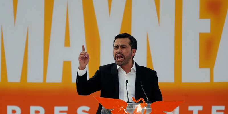 El candidato presidencial Ricardo Anaya durante un mitin de campaña.