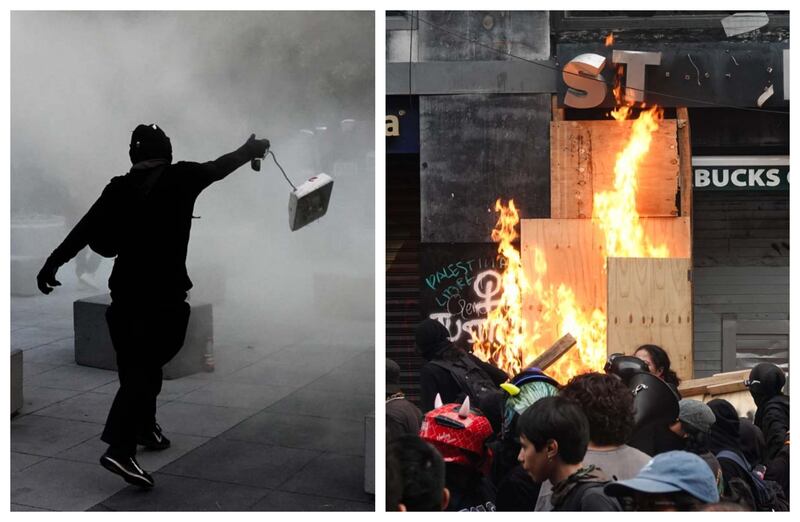 Disturbios y saqueos durante la marcha de este 2 de octubre
