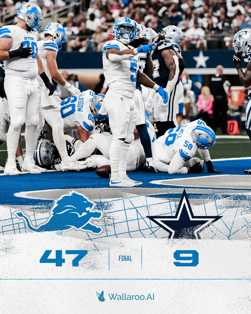 Los Cowboys aplastaron a los Lions 47-9