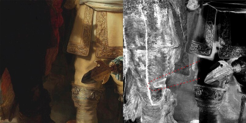 La radiografía de El caballero de la mano en el pecho revela detalles ocultos