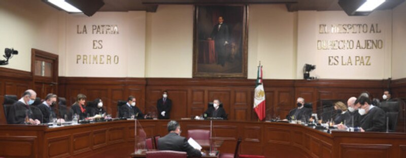 Ministros de la Suprema Corte de Justicia de la Nación en sesión