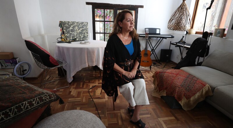 La cantautora peruana Susana Baca en su casa de Lima