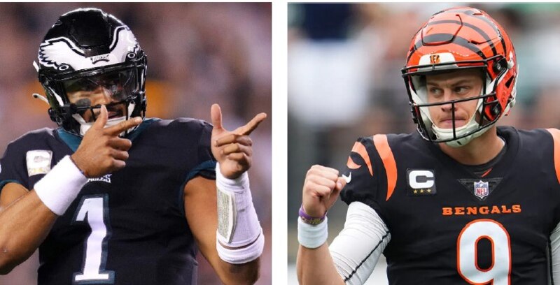 Jalen Hurts y Joe Burrow, dos de los mejores quarterbacks jóvenes de la NFL, se enfrentan en un duelo divisional.