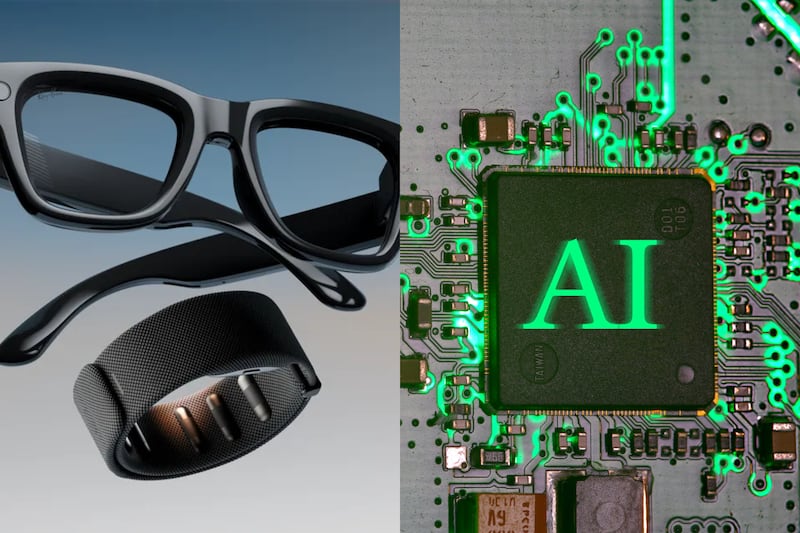 Meta Ray-Ban. Este nuevo dispositivo tendrá una cámara especial con la que se podrá interactuar a través de un brazalete integrado.