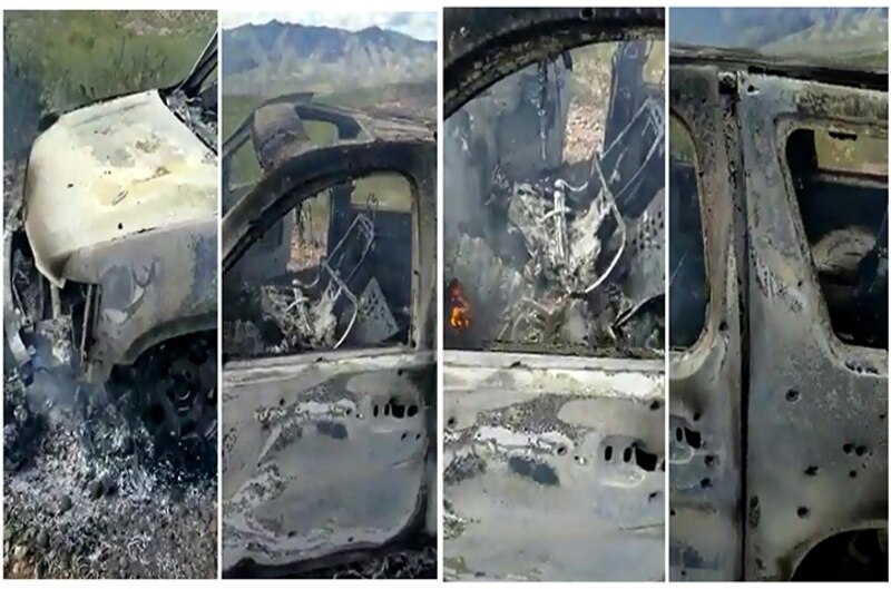 Camioneta quemada