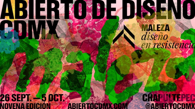Cartel oficial de Abierto Mexicano de Diseño CDMX