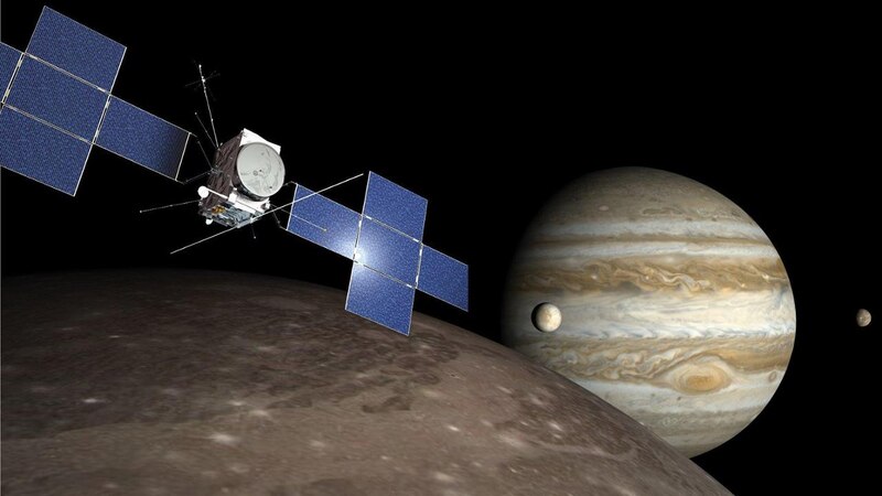 La sonda espacial Juno de la NASA orbita alrededor de Júpiter