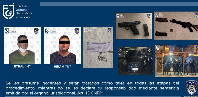 Title: Detienen a dos presuntos delincuentes en la Ciudad de México