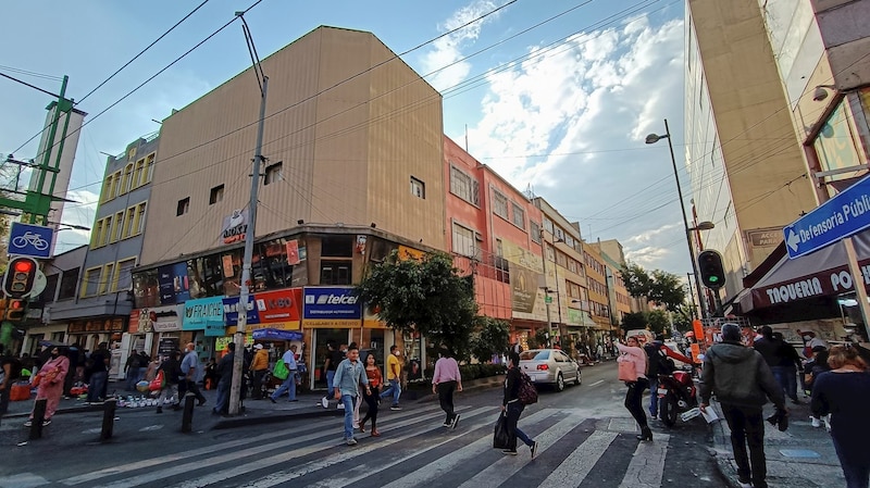 Calle en el centro de la Ciudad de México