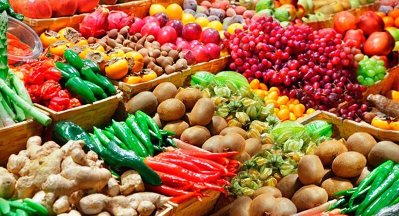Mercado de frutas y verduras