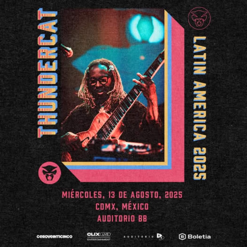 Cartel oficial del concierto de Thundercat en el Auditorio BB