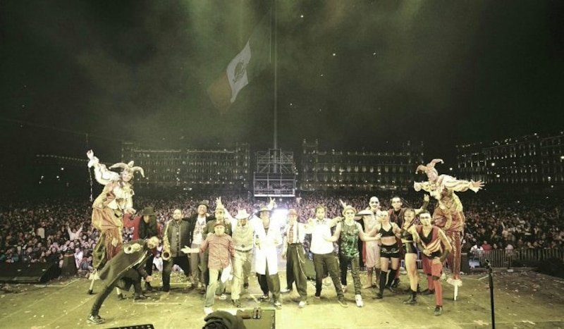 Multitudinario concierto de fin de año en el Zócalo de la Ciudad de México