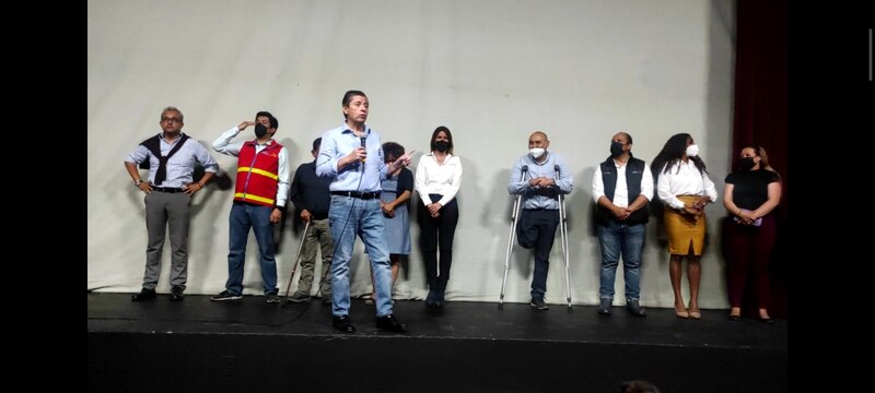 Candidato a la presidencia de Colombia Gustavo Petro en un mitin político.