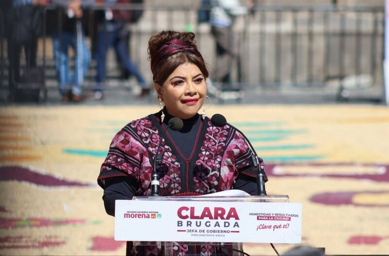 Clara Brugada, precandidata única de Morena a la jefatura de gobierno de la Ciudad de México