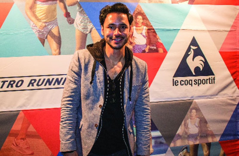 El actor mexicano Tenoch Huerta asiste a un evento de Le Coq Sportif