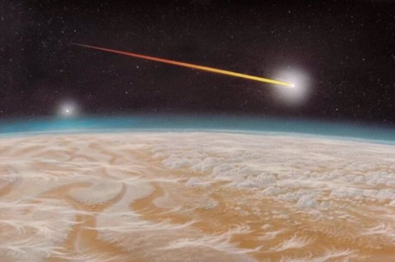 Un meteoroide se acerca a la superficie de Marte