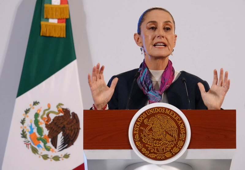 Claudia Sheinbaum, presidenta constitucional de los Estados Unidos Mexicanos, encabezó la conferencia "La Mañanera del Pueblo", realizada en el Salón de Tesorería en Palacio Nacional.