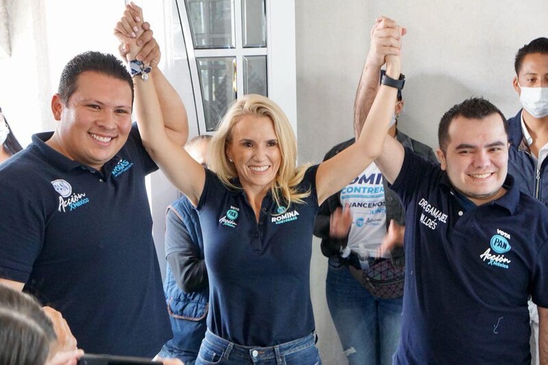 Candidata del PAN celebra su triunfo en las elecciones