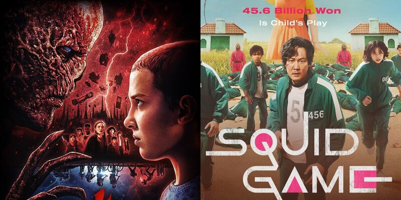 El juego del calamar y Stranger Things, dos de las series más populares de Netflix