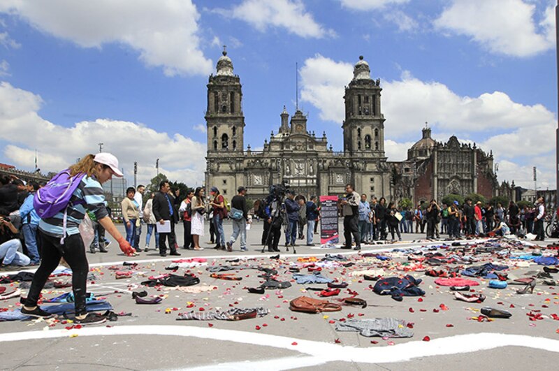 Mujeres indígenas protestan en la Ciudad de México