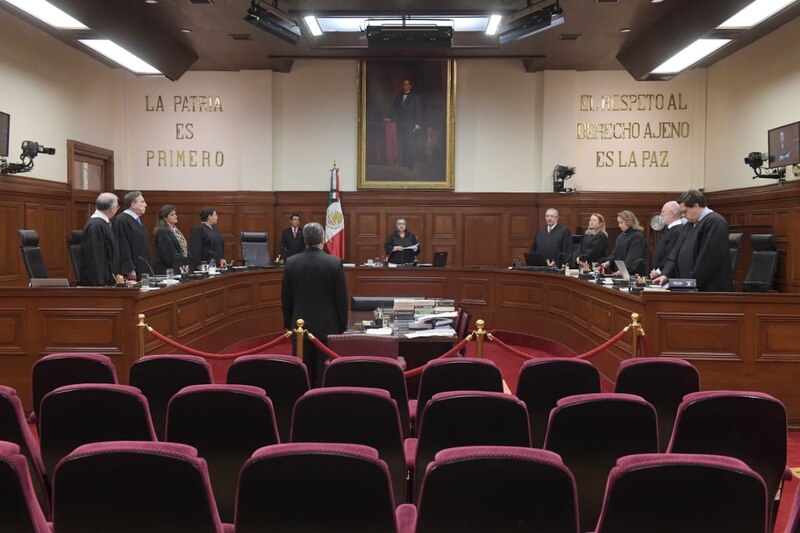 Ministros de la Suprema Corte de Justicia de la Nación en sesión